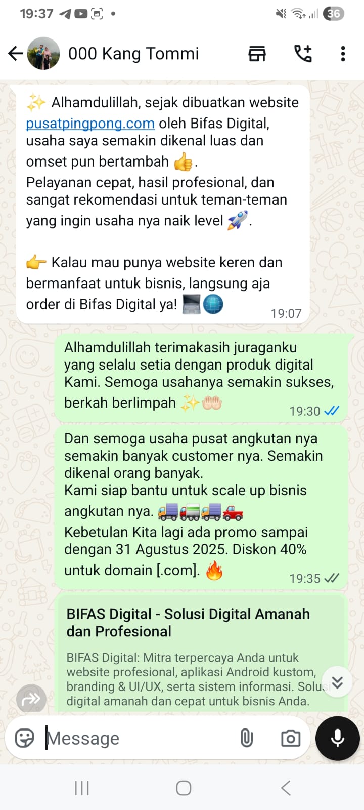 Testimoni Klien Bifas Digital
